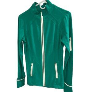 Women's Green Zipper Front Active Jacket NWOT